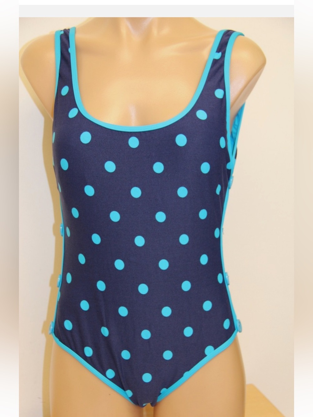 NWT DKNY one piece swimsuit side detail currant